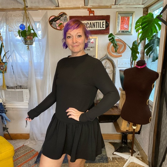 PrettyLittleThing Semi Sheer All Black Long Sleeve Ruffle Dress Size 4 Small - Picture 14 of 17